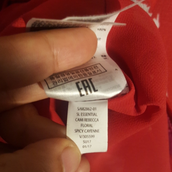 Banana Republic lined Floral Cami /red/ cayenne - Picture 8 of 8